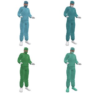 pack rigged surgeon 3d model