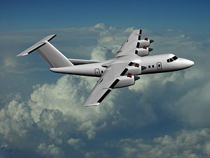3d havilland dash 7 aircraft model