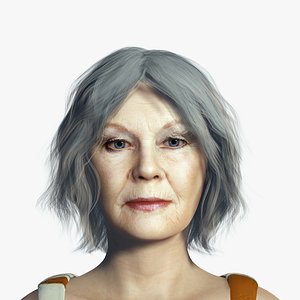 Judi Dench 3D Rigged model ready for animation 3D