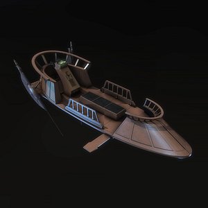 Desert Skiff Star wars 3D model