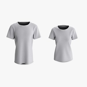 Male and Female T-Shirt Dropped Shoulder Scoop Collar Short Sleeve Collection