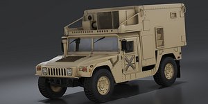 3D Humvee Military M1113 Shelter 2005 model