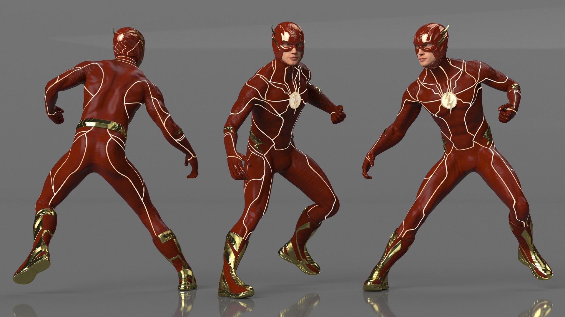 Prohobits The Flah - DC Character Flash Rigged 3D - TurboSquid 2054438