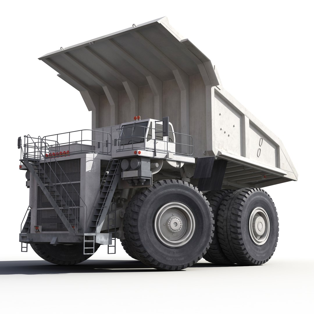 Mining Truck Generic White Rigged 3D Model 3D model preview