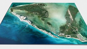 3D South Bimini Island in the Bahamas model
