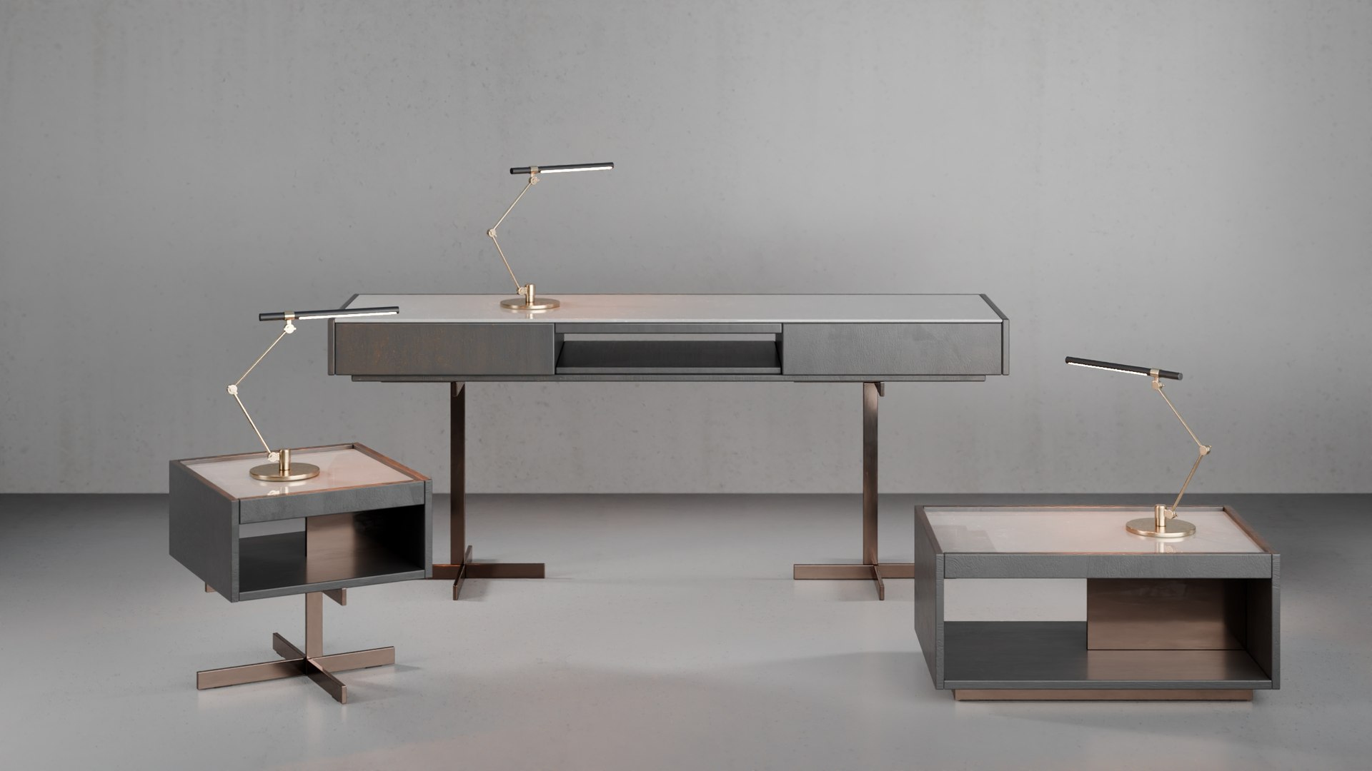 Minotti Tables Set Model - TurboSquid 2176940