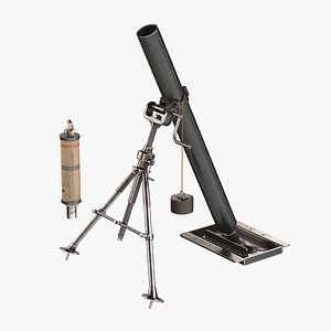 3D 3 Inch British Stokes Trench Mortar WW1