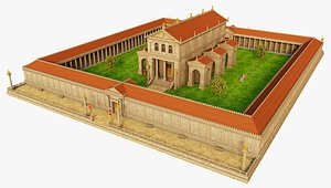Ancient Roman Park Building 3D model