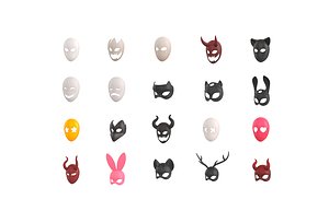 Pack004 Mask Pack 1 3D model