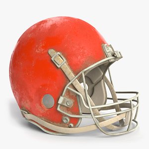 Old Football Helmet 3D model
