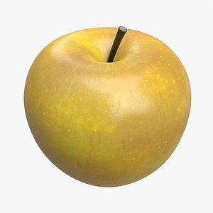 3D Apple single fruit gala green