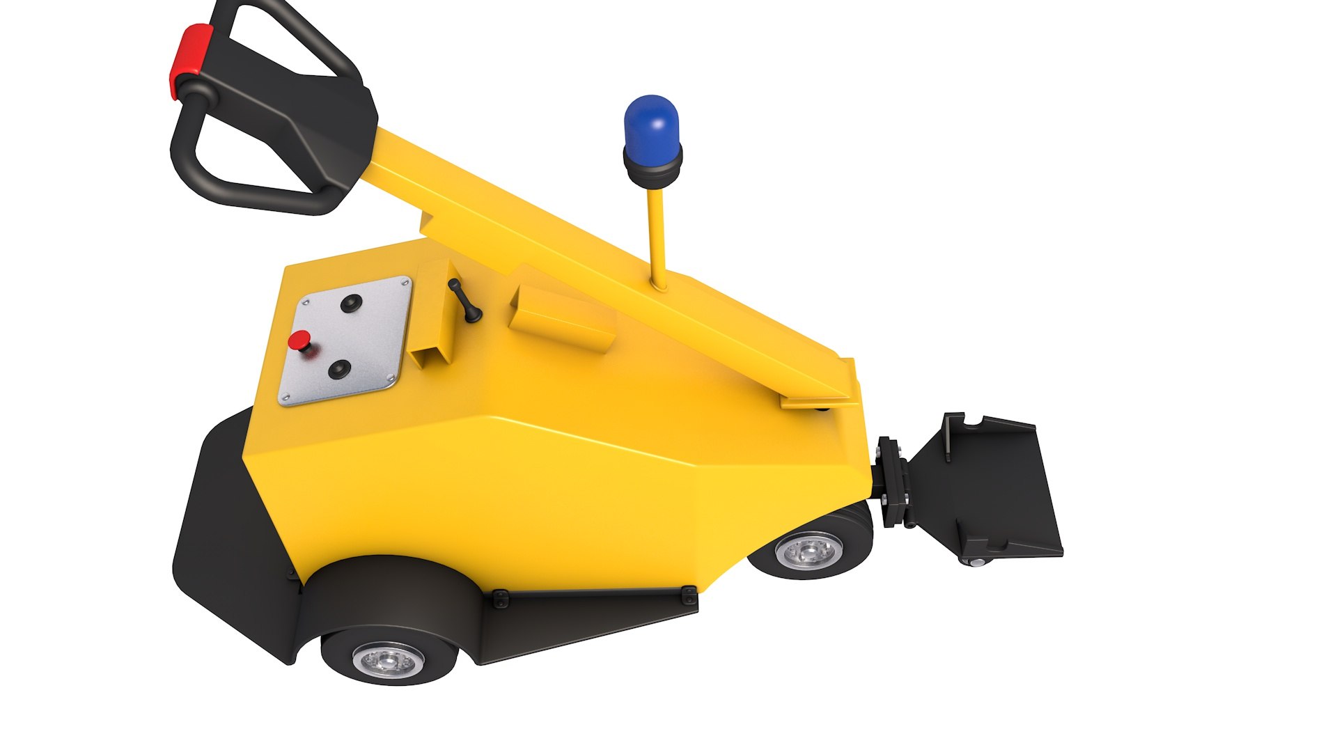 Airport Trolley Powered Tug Pusher Handle 3D Model - TurboSquid 2248273