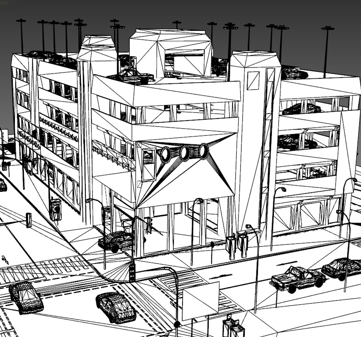3ds Max Parking Garage