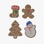 Gingerbread Christmas Collection - Gingerbread Man Snowman