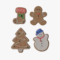 Gingerbread Christmas Collection - Gingerbread Man Snowman