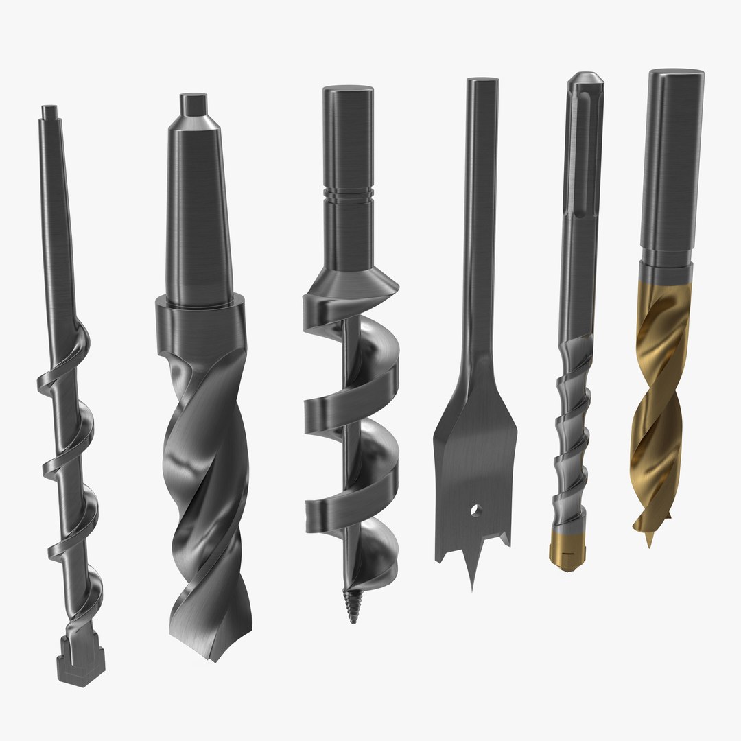 Drill Bits Set 3D model preview