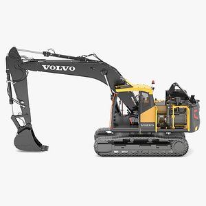 3D model Volvo Medium Crawler Excavators EC160E