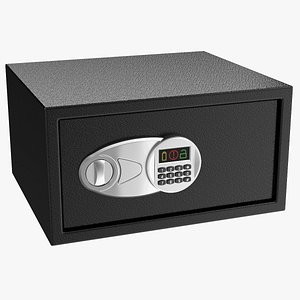 Digital safe black 3D model
