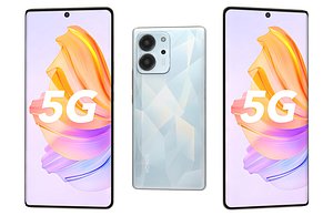 Honor 8 SE White Low Poly 3D model