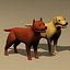 3d model character studio dogs rigged