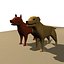 3d model character studio dogs rigged