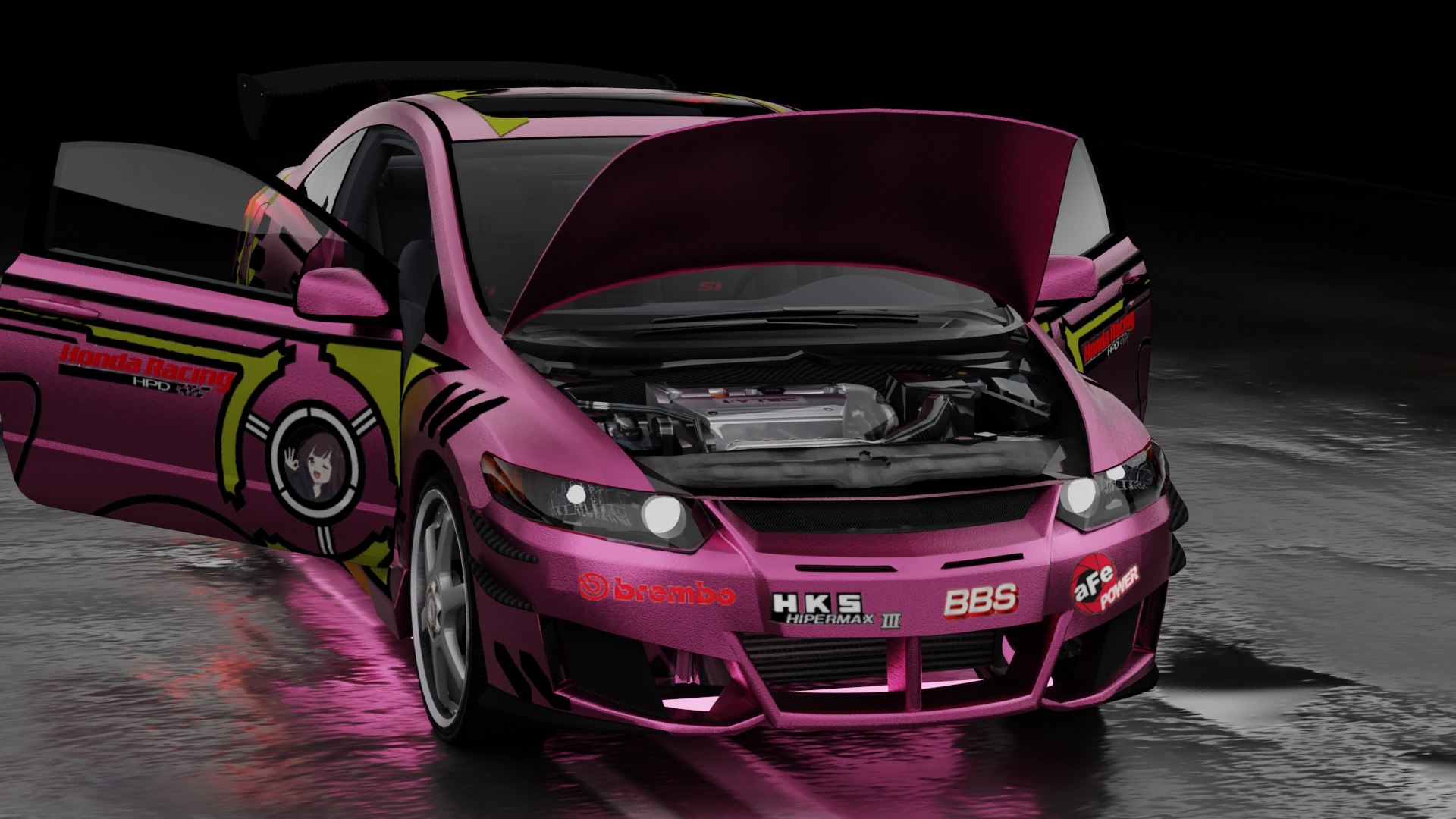 3D Honda Civic Anime Livery - Game Ready Low-poly Model - TurboSquid 1741955