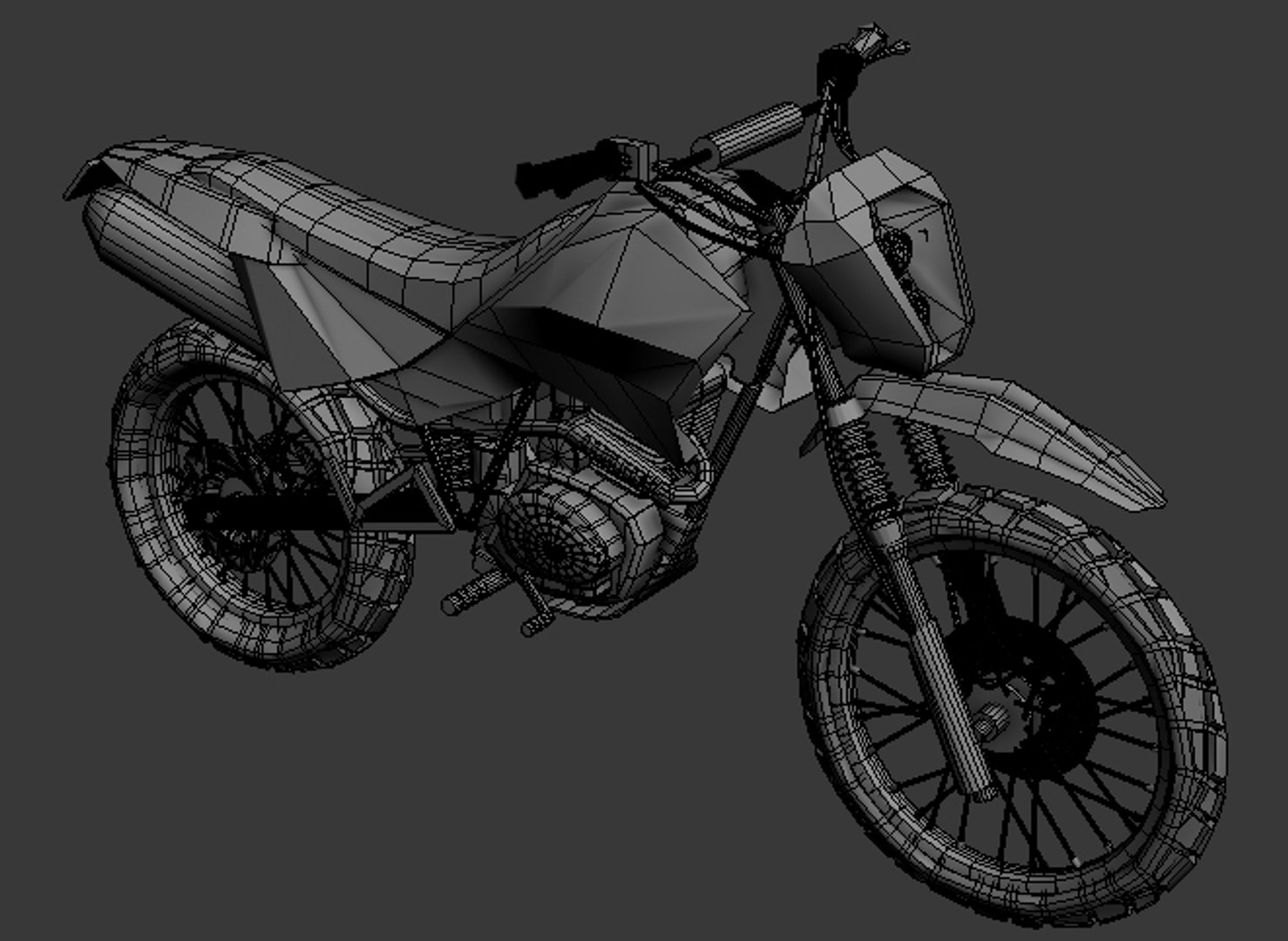 motocross toon shader 3d model