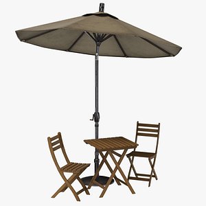 chair table with umbrella