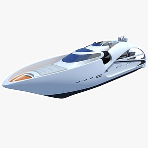 3d audax sport yacht modeled