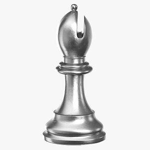 3D chess piece 02 bishop model