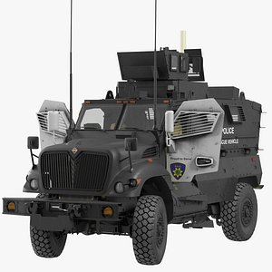 Police Vehicle MRAP International MaxxPro Rigged