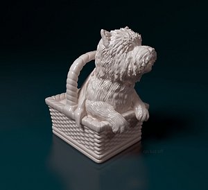 Toto in the basket 3D model
