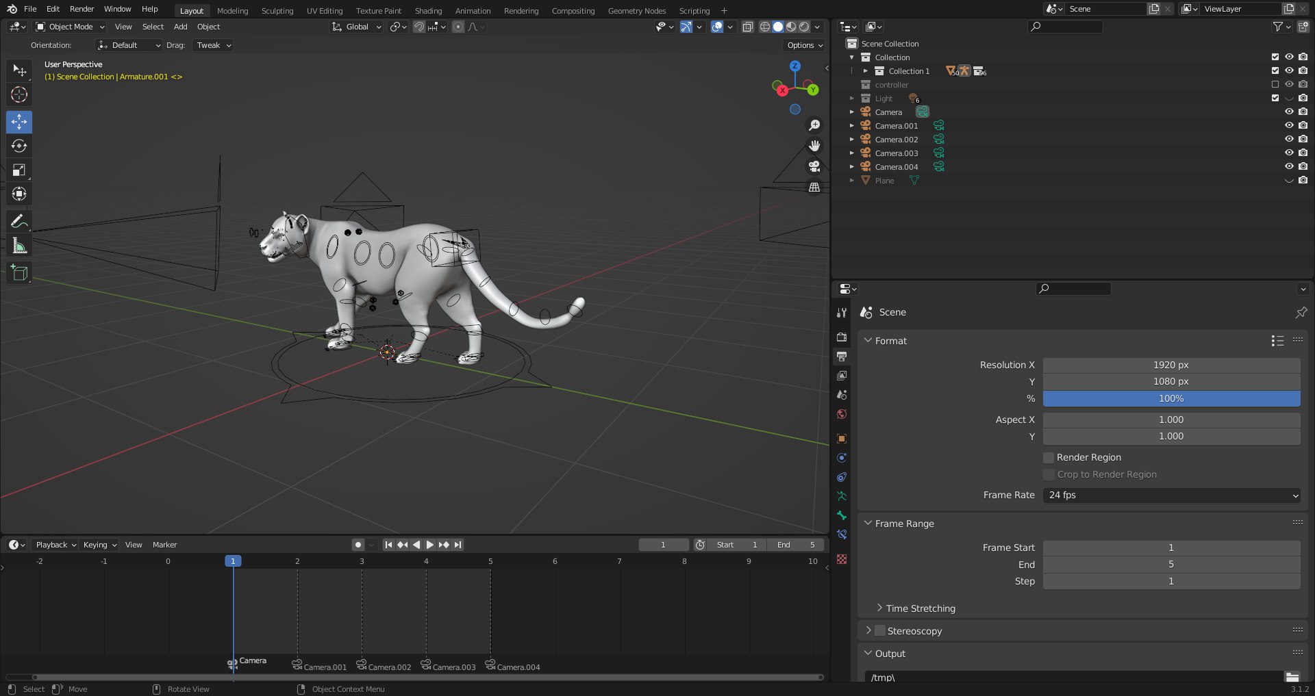 3D Model Black Panther Rigged And Animation V02 In Blender Unity ...