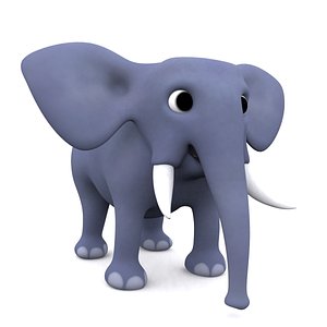 cartoon elephant 3d model