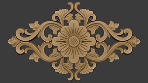 Floral wood carving