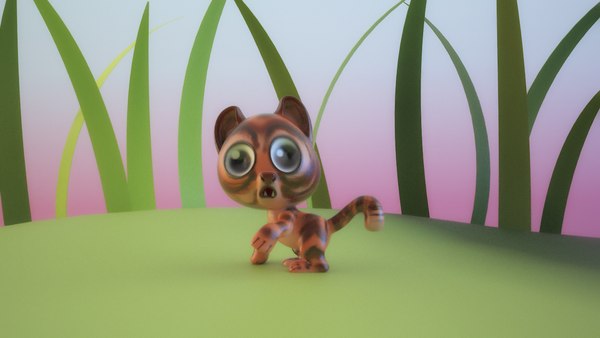 cartoon fun cat 3D