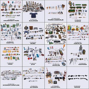 Low Poly City Mega Pack 2 Collection