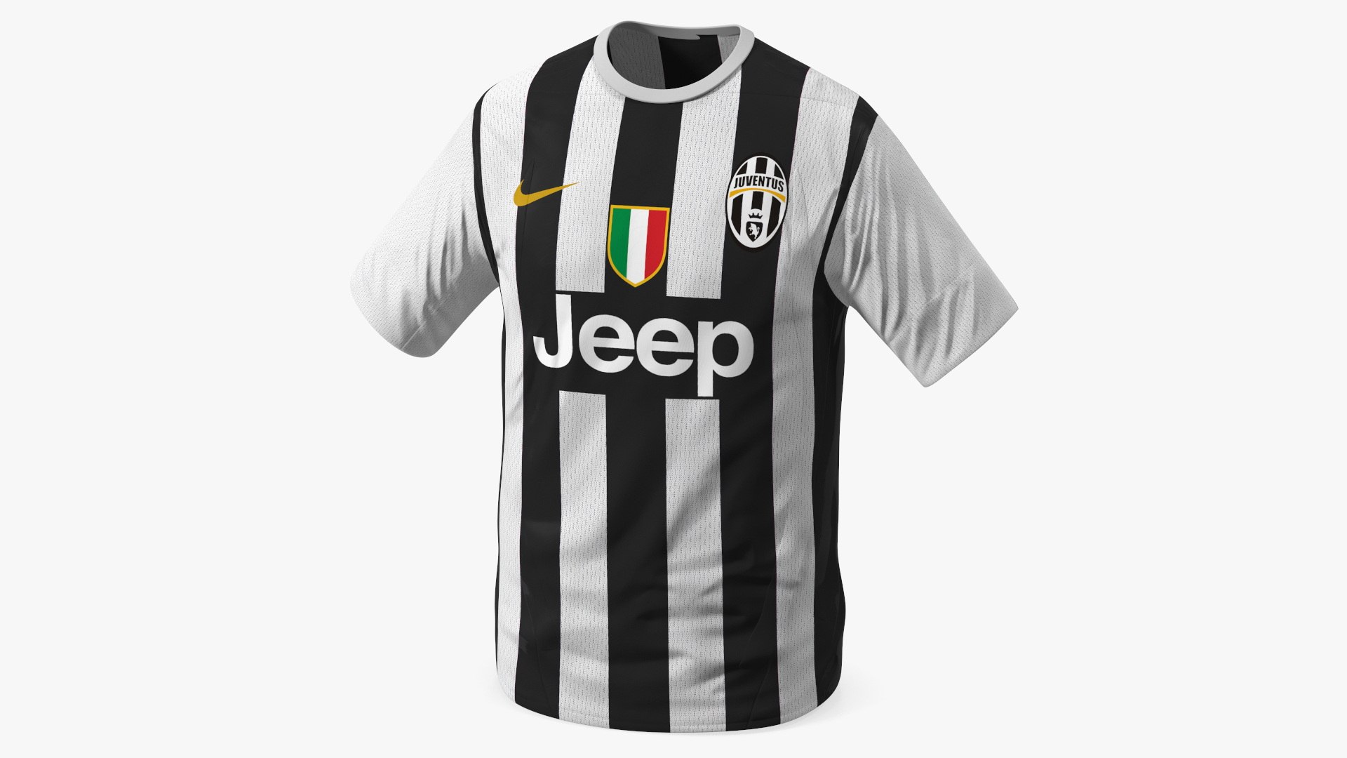 Football Club Jersey with Brand Logos 3D model preview