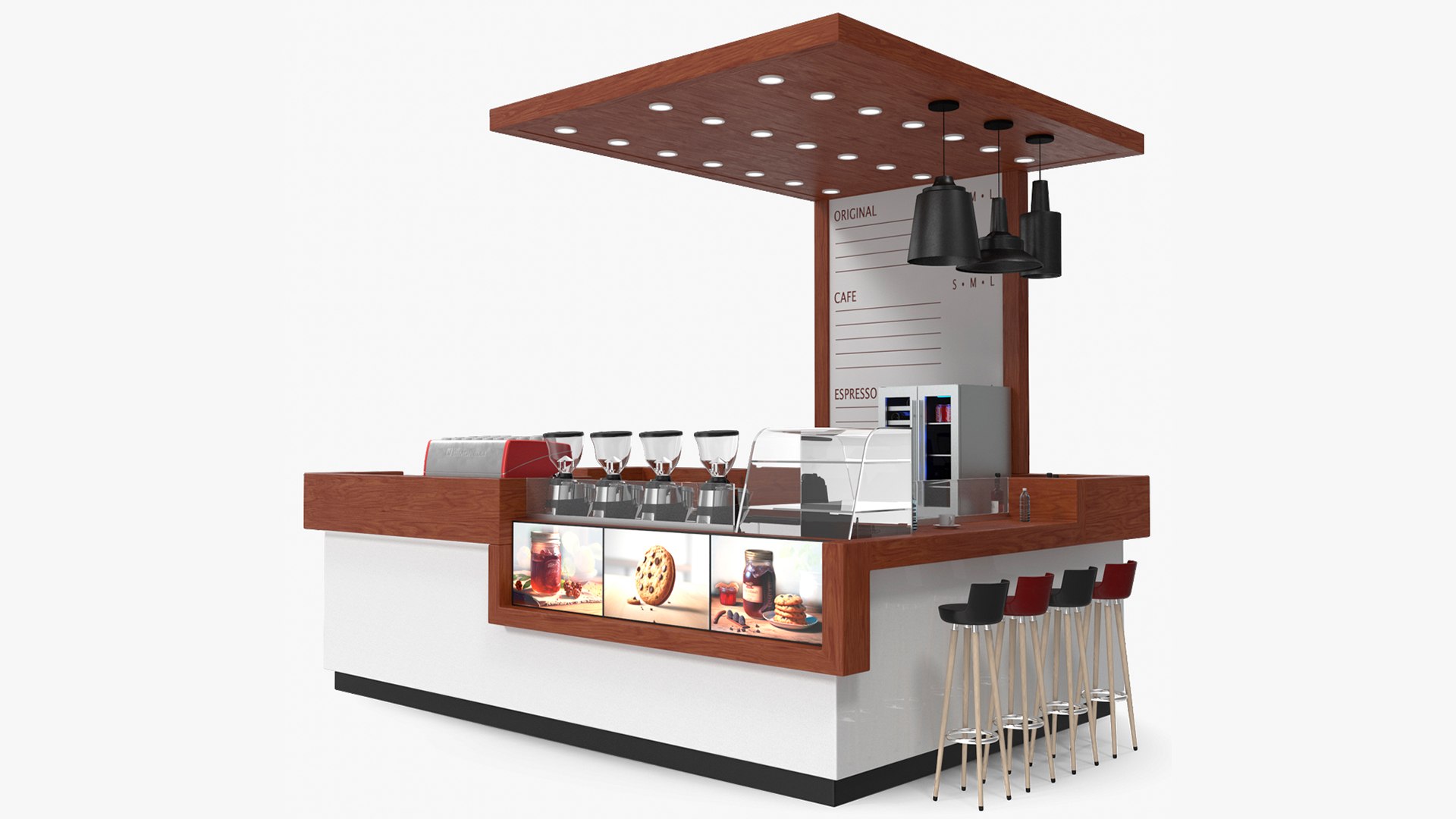 Coffee Shops Collection 3D model preview