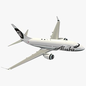 3d model boeing 737-700 alaska airlines