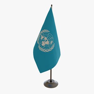 3D Table Flag UN model