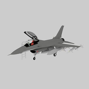 General Dynamics F-16 with interior