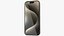 Apple iPhone 15 Pro Natural Titanium 3D model