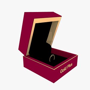 3D model Finger Ring with Box