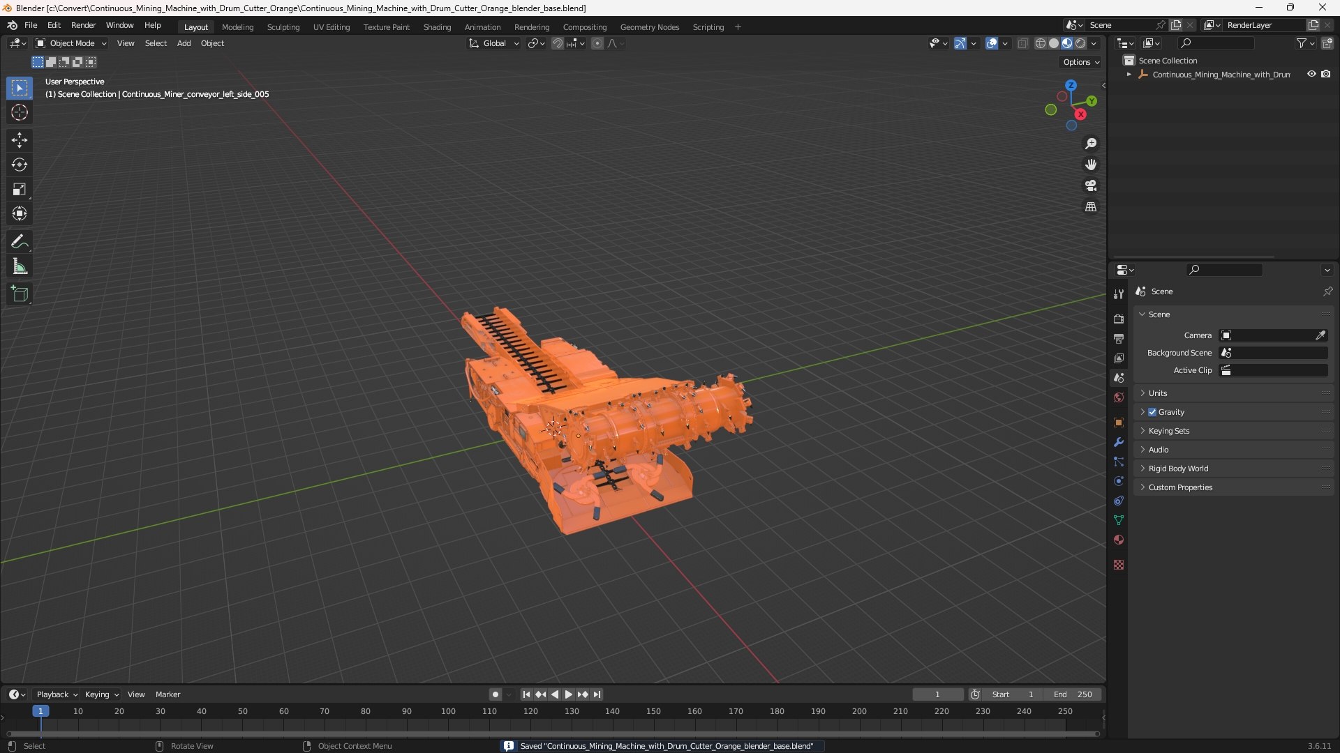 Continuous Mining Machine with Drum Cutter Orange model https://p.turbosquid.com/ts-thumb/2b/lHkghJ/iP/continuous_mining_machine_with_drum_cutter_orange_1001/jpg/1757587586/1920x1080/fit_q87/70c4e811cf3b1f40e3ad5f65510c9f78da7e8261/continuous_mining_machine_with_drum_cutter_orange_1001.jpg