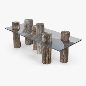 wood log table model