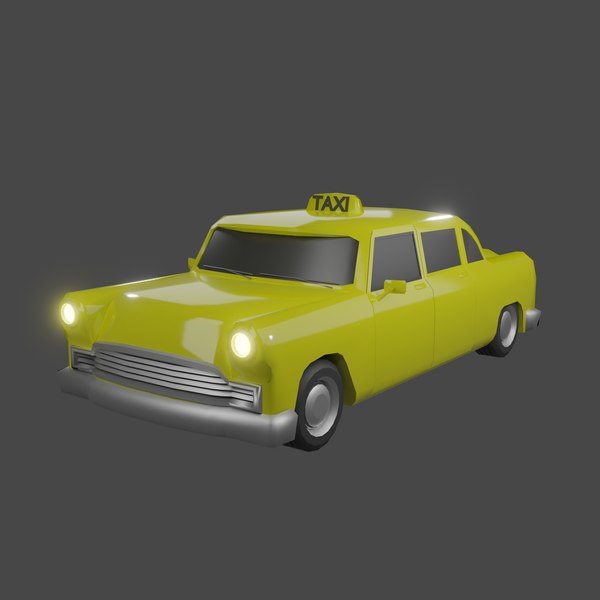 3D taxi low poly 3d model - TurboSquid 2036226