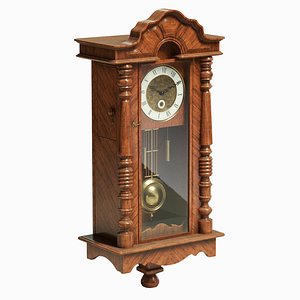 3D retro pendulum clock