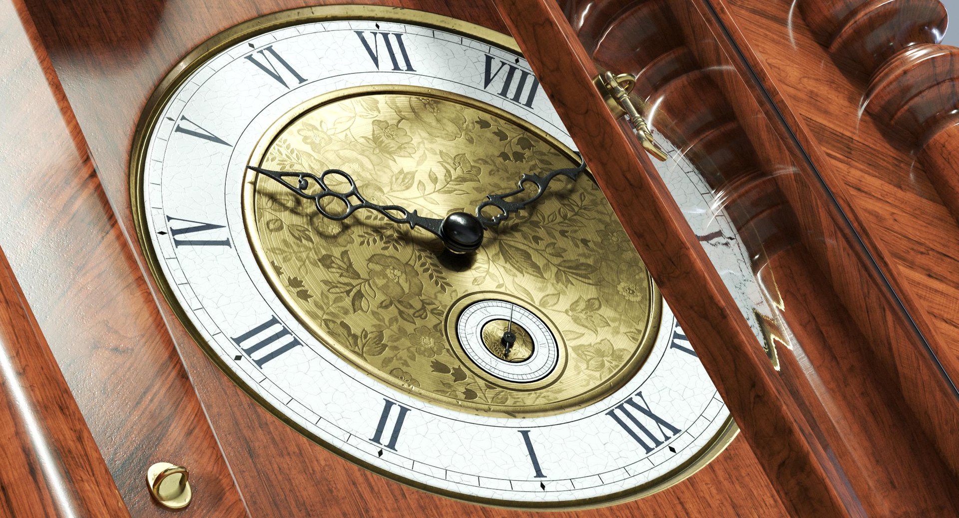 3D Retro Pendulum Clock - TurboSquid 1352579