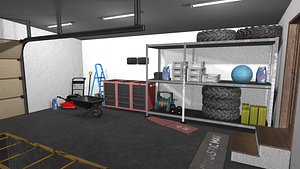 garage - interior props 3D